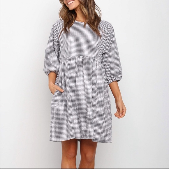 Petal & Pup Dresses & Skirts - Petal & Pup Black and White Gingham Mini Dress Galore Small 4